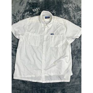 Xcaster Outdoors Mens White Short Sleeve Button-Up Shirt 3X